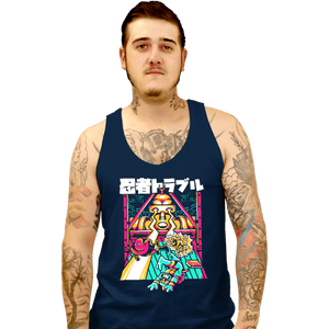 Daily_Deal_Shirts Tank Top, Unisex / Small / Navy Ninja Trouble