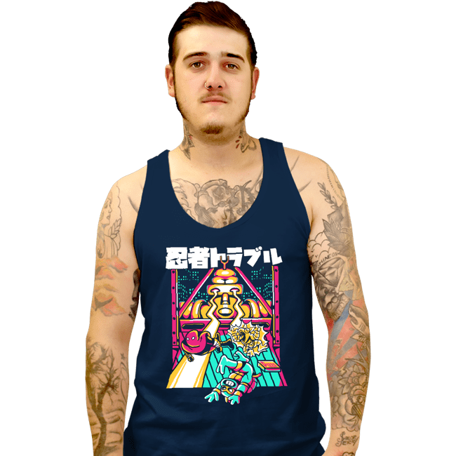 Daily_Deal_Shirts Tank Top, Unisex / Small / Navy Ninja Trouble