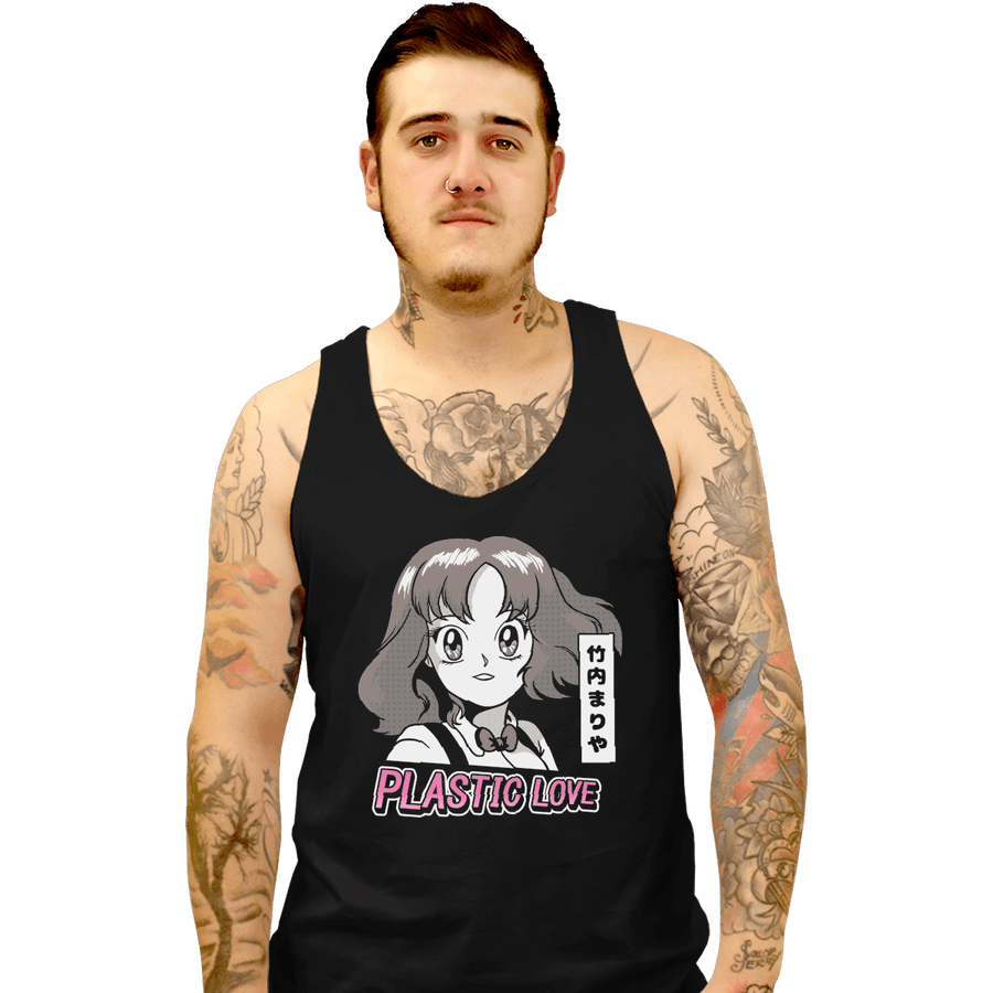 Shirts Tank Top, Unisex / Small / Black Plastic Love Retro