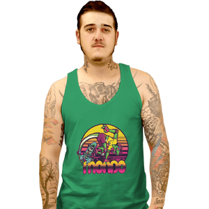 Shirts Tank Top, Unisex / Small / Irish Green Mondo Gecko