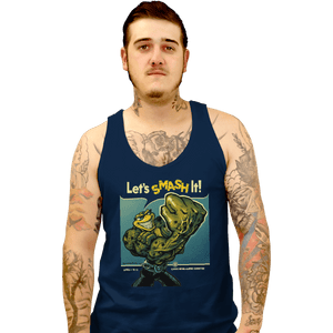 Shirts Tank Top, Unisex / Small / Navy Rash Can Smash