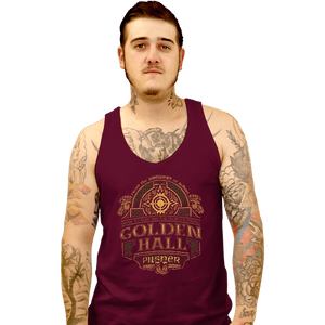 Shirts Tank Top, Unisex / Small / Maroon Golden Hall Pilsner