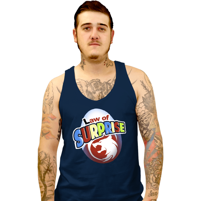 Shirts Tank Top, Unisex / Small / Navy Law Of Surprise