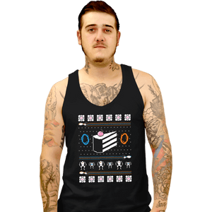 Shirts Tank Top, Unisex / Small / Black The Christmas Cake Is A Lie