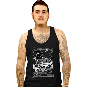 Daily_Deal_Shirts Tank Top, Unisex / Small / Black Goodbye Troubles
