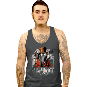 Daily_Deal_Shirts Tank Top, Unisex / Small / Charcoal Light The Lamp Not the Rat