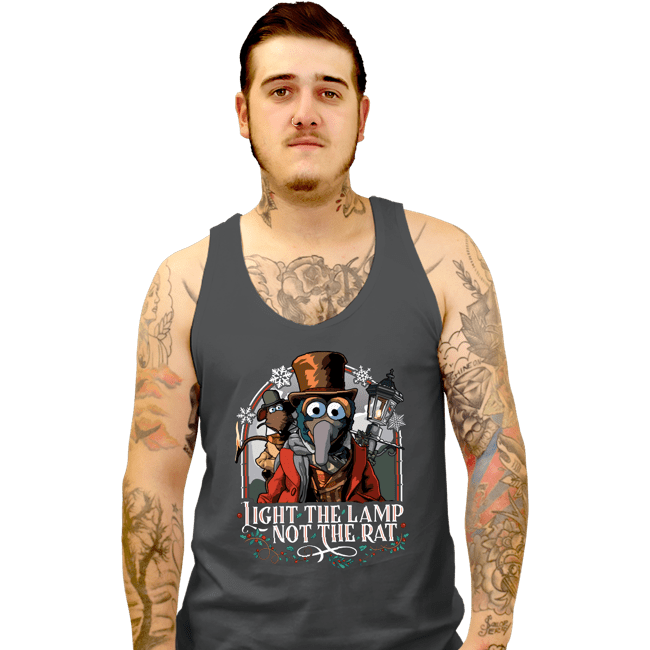 Daily_Deal_Shirts Tank Top, Unisex / Small / Charcoal Light The Lamp Not the Rat