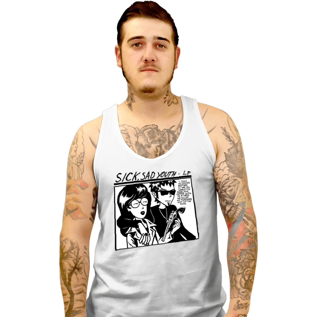 Daily_Deal_Shirts Tank Top, Unisex / Small / White Sick Sad Youth