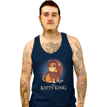 Load image into Gallery viewer, Shirts Tank Top, Unisex / Small / Navy The Kitty King
