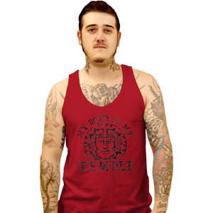 Shirts Tank Top, Unisex / Small / Red My Body Is A Hidden Temple