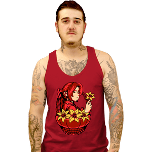 Shirts Tank Top, Unisex / Small / Red Flower Girl