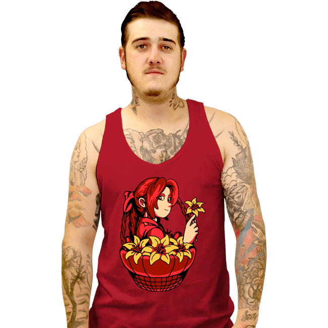 Shirts Tank Top, Unisex / Small / Red Flower Girl
