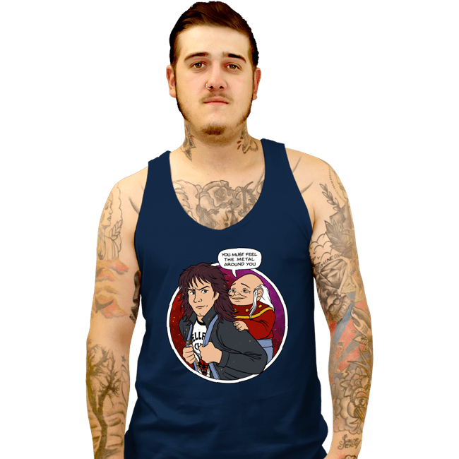 Daily_Deal_Shirts Tank Top, Unisex / Small / Navy Feel The Metal