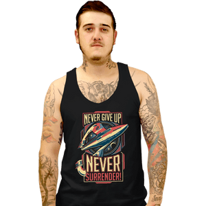 Secret_Shirts Tank Top, Unisex / Small / Black Never Surrender!
