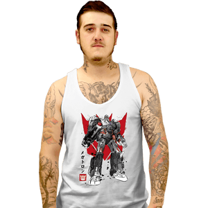 Daily_Deal_Shirts Tank Top, Unisex / Small / White Destruction Sumi-e