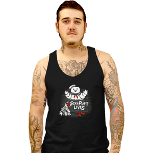 Daily_Deal_Shirts Tank Top, Unisex / Small / Black Stay Puft Lives