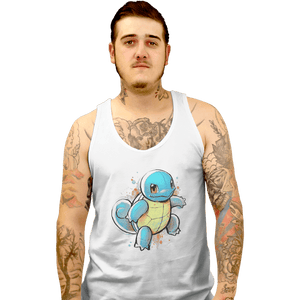 Shirts Tank Top, Unisex / Small / White Water Ink