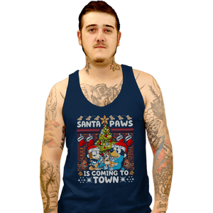 Daily_Deal_Shirts Tank Top, Unisex / Small / Navy Santa Paws Bluey Sweater