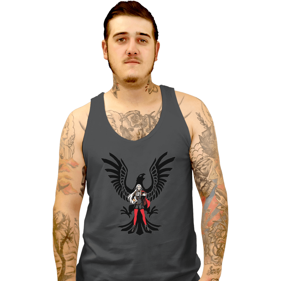 Shirts Tank Top, Unisex / Small / Charcoal Black Eagles House Leader