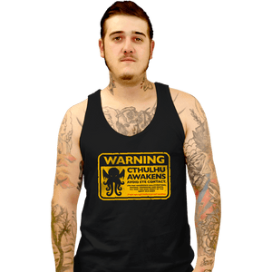 Daily_Deal_Shirts Tank Top, Unisex / Small / Black Cthulhu Warning