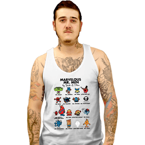 Daily_Deal_Shirts Tank Top, Unisex / Small / White Marvelous Mr. Men