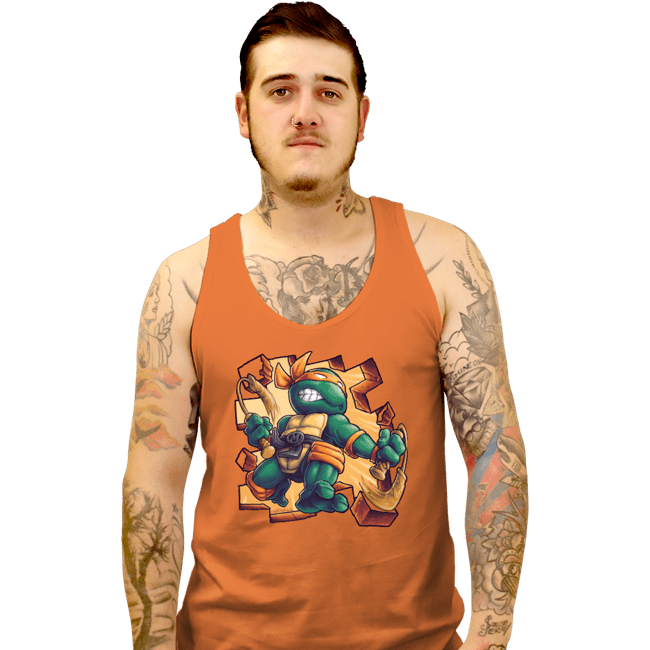 Daily_Deal_Shirts Tank Top, Unisex / Small / Orange Toy Mike