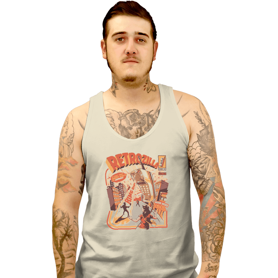 Shirts Tank Top, Unisex / Small / White Retro Phonezilla