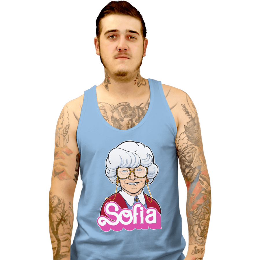 Shirts Tank Top, Unisex / Small / Powder Blue Sophia
