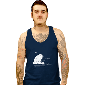 Shirts Tank Top, Unisex / Small / Navy Glass Graphic