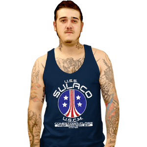 Daily_Deal_Shirts Tank Top, Unisex / Small / Navy USS Sulaco