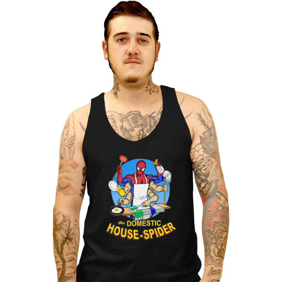 Shirts Tank Top, Unisex / Small / Black Domestic Spider