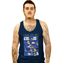 Load image into Gallery viewer, Shirts Tank Top, Unisex / Small / Navy Library Box Who

