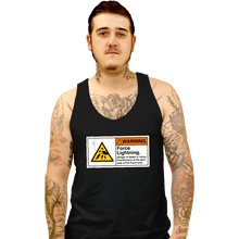 Load image into Gallery viewer, Daily_Deal_Shirts Tank Top, Unisex / Small / Black Caution Force Lightning

