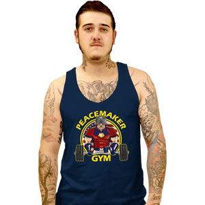 Daily_Deal_Shirts Tank Top, Unisex / Small / Navy Eagly Gym