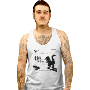 Shirts Tank Top, Unisex / Small / White T-Rex Run