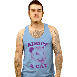 Shirts Tank Top, Unisex / Small / Powder Blue Adopt A Cat