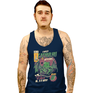 Shirts Tank Top, Unisex / Small / Navy Cathulhu