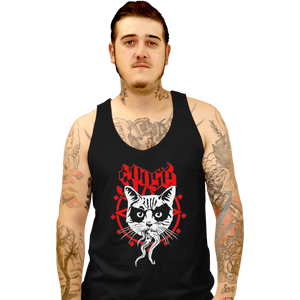 Shirts Tank Top, Unisex / Small / Black Black Metal Cat