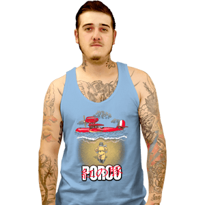 Daily_Deal_Shirts Tank Top, Unisex / Small / Powder Blue Porco