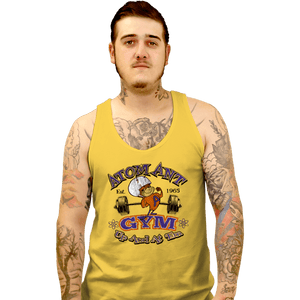 Shirts Tank Top, Unisex / Small / Gold Atomic Ant Gym