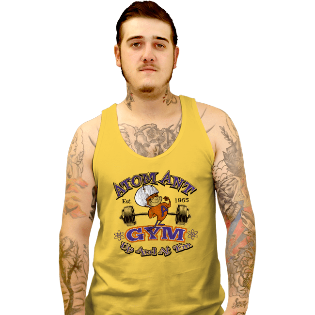 Shirts Tank Top, Unisex / Small / Gold Atomic Ant Gym