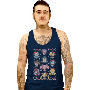 Shirts Tank Top, Unisex / Small / Navy A Senshi Family Christmas