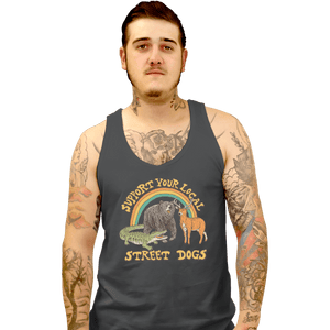 Shirts Tank Top, Unisex / Small / Charcoal Street Dogs