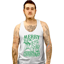 Load image into Gallery viewer, Shirts Tank Top, Unisex / Small / White Merry Elfin Christmas
