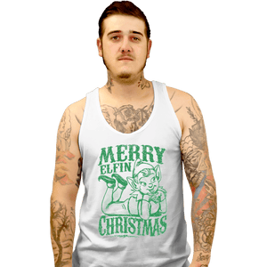Shirts Tank Top, Unisex / Small / White Merry Elfin Christmas