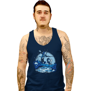 Daily_Deal_Shirts Tank Top, Unisex / Small / Navy Eddie And Dustin Battle
