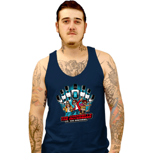 Daily_Deal_Shirts Tank Top, Unisex / Small / Navy Family VS Machines