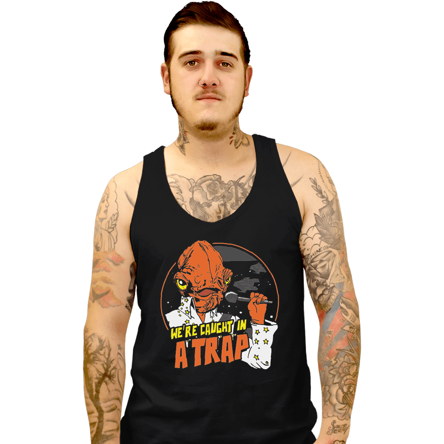 Shirts Tank Top, Unisex / Small / Black Caught In A Trap