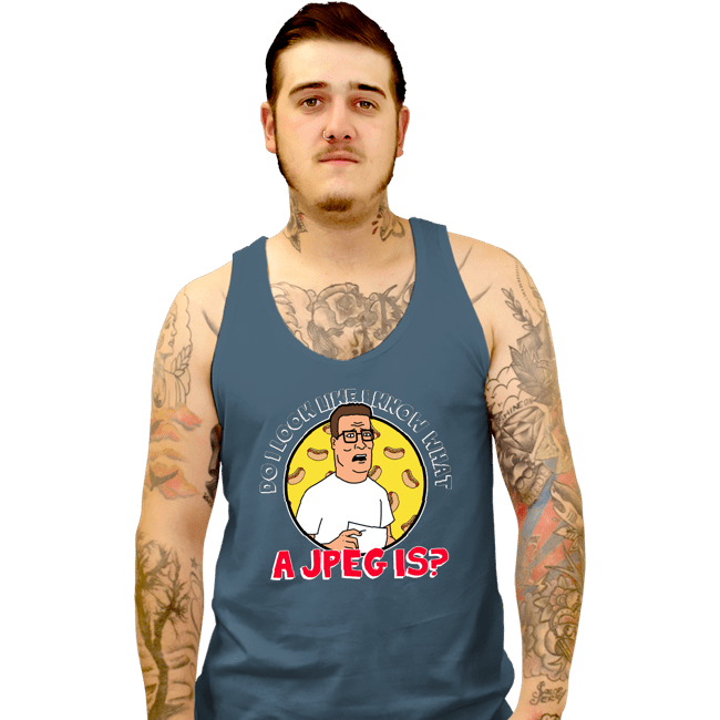 Daily_Deal_Shirts Tank Top, Unisex / Small / Indigo Blue JPEG Hank