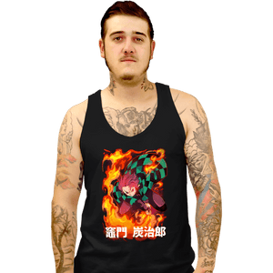 Shirts Tank Top, Unisex / Small / Black Slayer Tanjiro